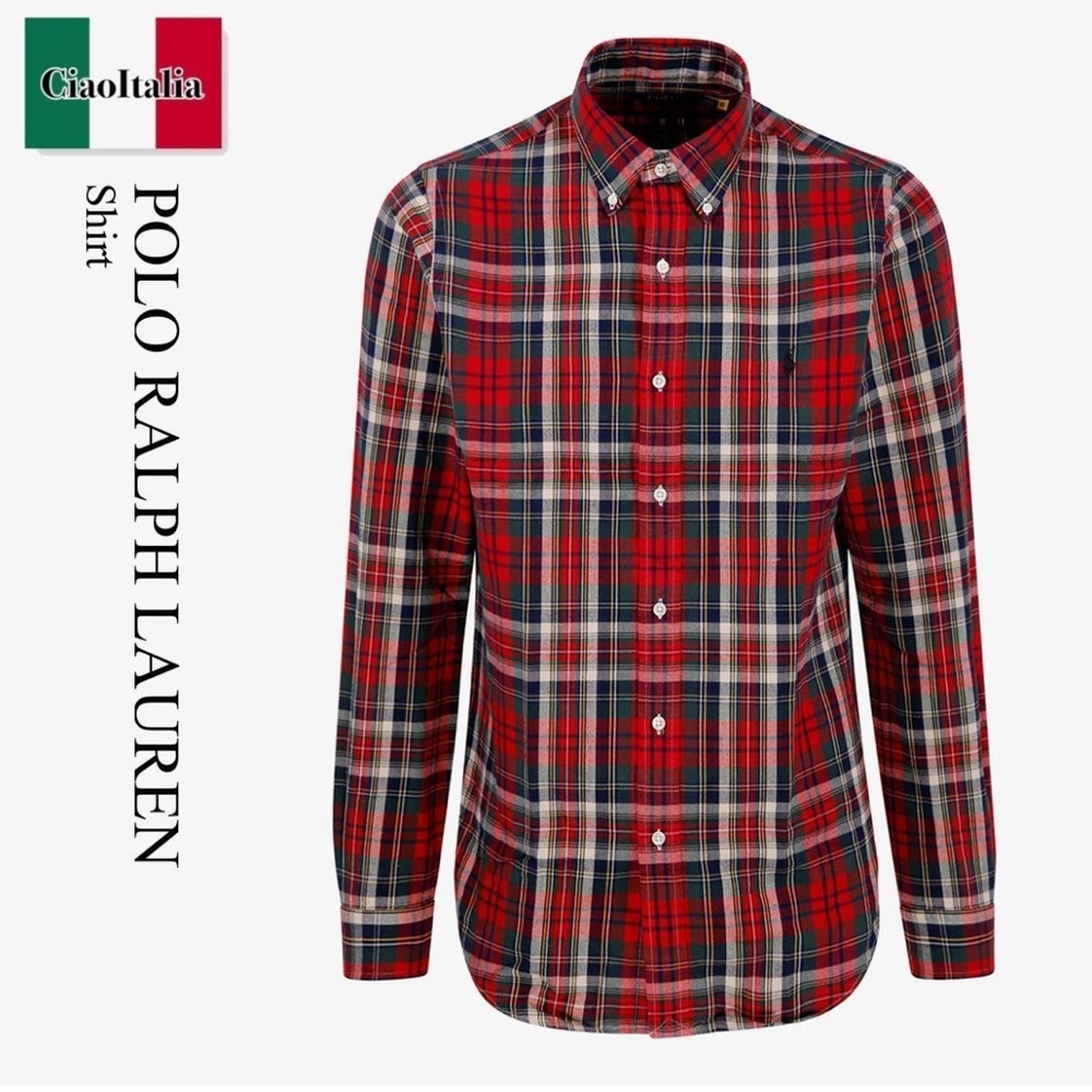 Polo Ralph Lauren Plaid Button Down Shirt in Red and blue